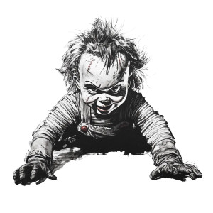 Chuckie Doll Drawing Vinyl Car Decal Sticker – Waterproof & UV-Resistant 8" Chuckie Doll Drawing Vinyl Car Decal Sticker – Waterproof & UV-Resistant 8"