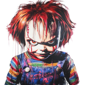 Chucky Street Art Vinyl Car Decal Sticker – Waterproof & UV-Resistant 8"