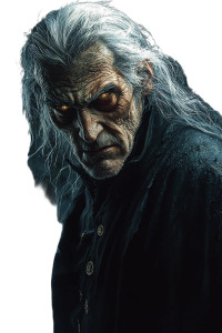 Elderly Hunchback Vampire Vinyl Car Decal Sticker – Waterproof & UV-Resistant 8"