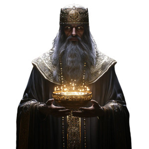 Celestial Priest Melchizedek Vinyl Car Decal Sticker – Waterproof & UV-Resistant 8"