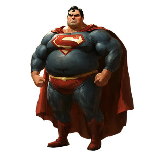 Fat Superman Vinyl Car Decal Sticker – Waterproof & UV-Resistant 8" Fat Superman Vinyl Car Decal Sticker – Waterproof & UV-Resistant 8"