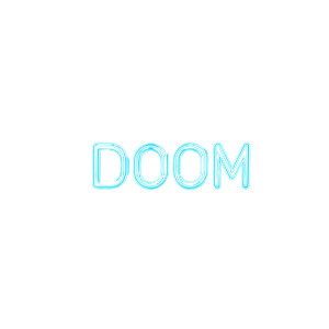 Neon Doom Logo Vinyl Car Decal Sticker – Waterproof & UV-Resistant 8" Neon Doom Logo Vinyl Car Decal Sticker – Waterproof & UV-Resistant 8"