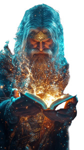 Wizard Doing Magic Vinyl Car Decal Sticker – Waterproof & UV-Resistant 8"