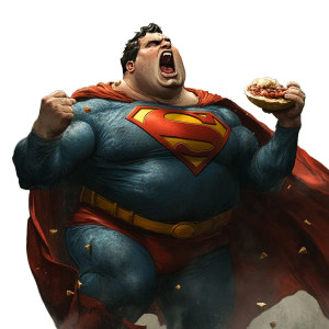 Angry Obese Superman Vinyl Car Decal Sticker – Waterproof & UV-Resistant 8" Angry Obese Superman Vinyl Car Decal Sticker – Waterproof & UV-Resistant 8"