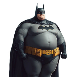 Overweight Batman Vinyl Car Decal Sticker – Waterproof & UV-Resistant 8" Overweight Batman Vinyl Car Decal Sticker – Waterproof & UV-Resistant 8"