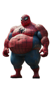 Pot-Bellied Spider-Man Vinyl Car Decal Sticker – Waterproof & UV-Resistant 8"