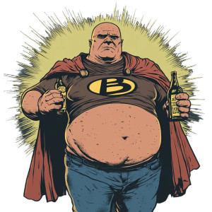 Drunk Superhero Vinyl Car Decal Sticker – Waterproof & UV-Resistant 8"