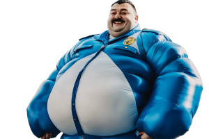 Inflating Security Officer V2 Vinyl Car Decal Sticker – Waterproof & UV-Resistant 8"