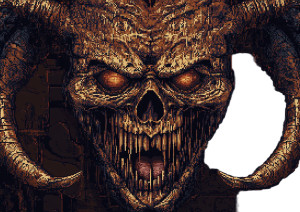 Demon Pixel Art Vinyl Car Decal Sticker – Waterproof & UV-Resistant 8"