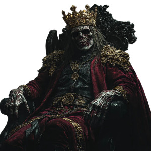 Zombie King Vinyl Car Decal Sticker – Waterproof & UV-Resistant 8"