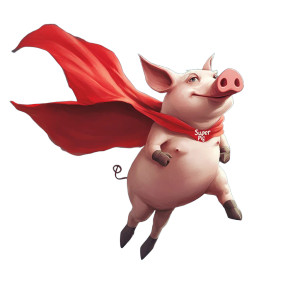 Super Pig Vinyl Car Decal Sticker – Waterproof & UV-Resistant 8"