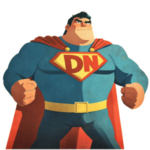 Chubby Dn Superhero Vinyl Car Decal Sticker – Waterproof & UV-Resistant 8"