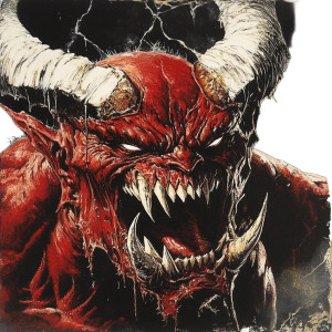 Demon Super Hero Vinyl Car Decal Sticker – Waterproof & UV-Resistant 8"