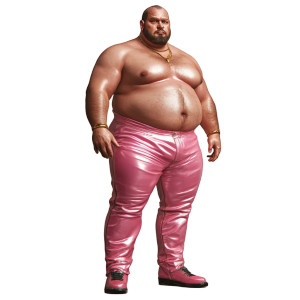 Pink Leather Pants Vinyl Car Decal Sticker – Waterproof & UV-Resistant 8"
