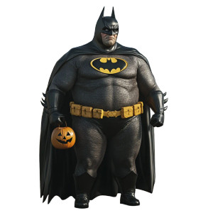 Fat Batman Trick-Or-Treating Vinyl Car Decal Sticker – Waterproof & UV-Resistant 8"