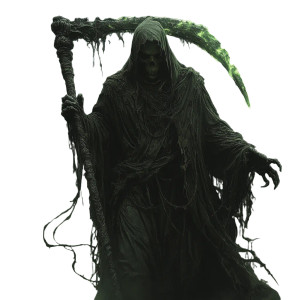 Menacing Grim Reaper Vinyl Car Decal Sticker – Waterproof & UV-Resistant 8"