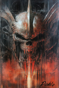 Diablo Comic Cover Vinyl Car Decal Sticker – Waterproof & UV-Resistant 8"