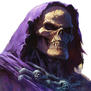 Skeletor Face Vinyl Car Decal Sticker – Waterproof & UV-Resistant 8"