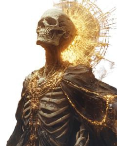 Demonic Bone Statue Vinyl Car Decal Sticker – Waterproof & UV-Resistant 8"