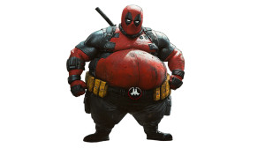 Fat Deadpool Vinyl Car Decal Sticker – Waterproof & UV-Resistant 8"