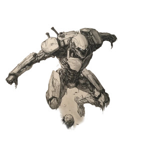 Cyborg Vs Demons Vinyl Car Decal Sticker – Waterproof & UV-Resistant 8"