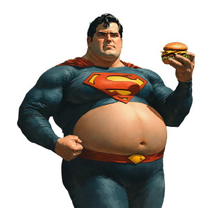 Obese Superman Flying Vinyl Car Decal Sticker – Waterproof & UV-Resistant 8" Obese Superman Flying Vinyl Car Decal Sticker – Waterproof & UV-Resistant 8"