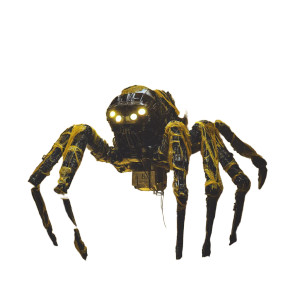 Dieselpunk Tape Spider Vinyl Car Decal Sticker – Waterproof & UV-Resistant 8"