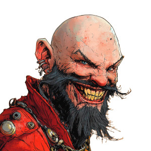 Bald Laughing Ratman Vinyl Car Decal Sticker – Waterproof & UV-Resistant 8"