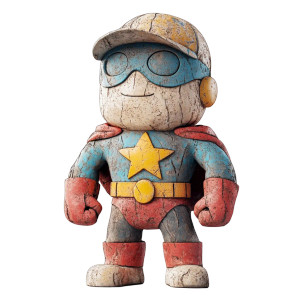 Colorful Travertine Superhero Vinyl Car Decal Sticker – Waterproof & UV-Resistant 8"