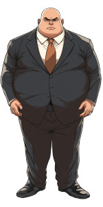 Angry Businessman Manga Vinyl Car Decal Sticker – Waterproof & UV-Resistant 8"