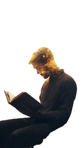 Glowing Reader Vinyl Car Decal Sticker – Waterproof & UV-Resistant 8"