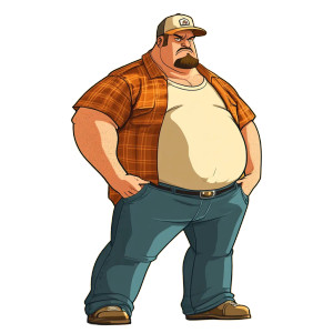 Redneck Video Game Character Vinyl Car Decal Sticker – Waterproof & UV-Resistant 8"