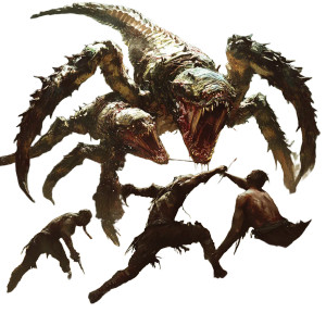 Two-Headed Crocodilian Creature Vinyl Car Decal Sticker – Waterproof & UV-Resistant 8"