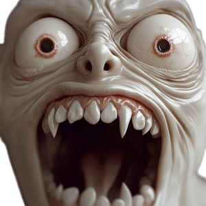 Scary Face Meme Vinyl Car Decal Sticker – Waterproof & UV-Resistant 8"