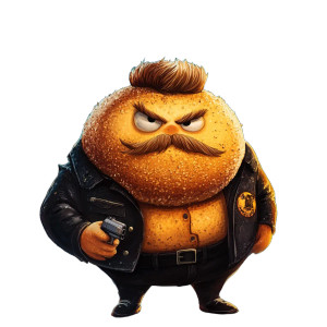 Gangster Kolobok Vinyl Car Decal Sticker – Waterproof & UV-Resistant 8"