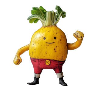 Superhero Rutabaga Vinyl Car Decal Sticker – Waterproof & UV-Resistant 8"