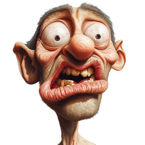 Funny Stretched Face Vinyl Car Decal Sticker – Waterproof & UV-Resistant 8"