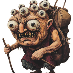 Angry Multi-Eyed Giant Vinyl Car Decal Sticker – Waterproof & UV-Resistant 8"