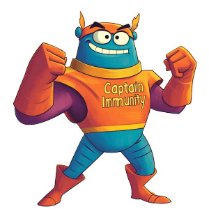 Captain Immunity Vinyl Car Decal Sticker – Waterproof & UV-Resistant 8"