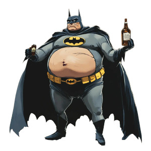 Aged Edgy Batman Vinyl Car Decal Sticker – Waterproof & UV-Resistant 8"