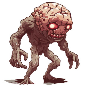 Brain Golem Icon Vinyl Car Decal Sticker – Waterproof & UV-Resistant 8"