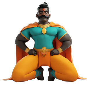 Indian Superhero Sitting Vinyl Car Decal Sticker – Waterproof & UV-Resistant 8" Indian Superhero Sitting Vinyl Car Decal Sticker – Waterproof & UV-Resistant 8"