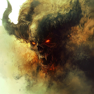 Angry Demon Vinyl Car Decal Sticker – Waterproof & UV-Resistant 8"