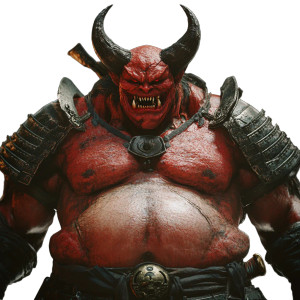 Gigantic Demon Samurai Vinyl Car Decal Sticker – Waterproof & UV-Resistant 8"