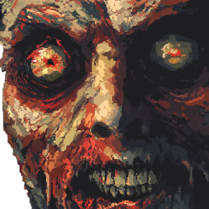 Scary Pixel Face Vinyl Car Decal Sticker – Waterproof & UV-Resistant 8"