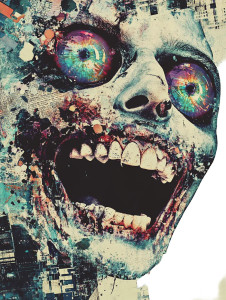 Laughing Zombie Glitch Vinyl Car Decal Sticker – Waterproof & UV-Resistant 8" Laughing Zombie Glitch Vinyl Car Decal Sticker – Waterproof & UV-Resistant 8"