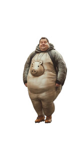 Piggy Bank Walker Vinyl Car Decal Sticker – Waterproof & UV-Resistant 8"