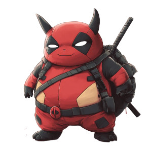 Snorlax As Deadpool Vinyl Car Decal Sticker – Waterproof & UV-Resistant 8"