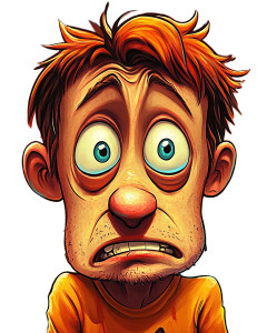 Worried Man Vinyl Car Decal Sticker – Waterproof & UV-Resistant 8" Worried Man Vinyl Car Decal Sticker – Waterproof & UV-Resistant 8"