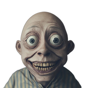 Creepy Bald Human Vinyl Car Decal Sticker – Waterproof & UV-Resistant 8"